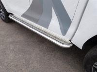Toyota Hilux (15–) Пороги с площадкой 60,3 мм