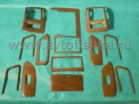 Toyota Land Cruiser Prado 150 (10-) накладки под дерево в салоне автомобиля, комплект 13 предметов