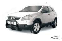 Защита передняя Arbori d57 низкая черная NISSAN QASHQAI 2007-2009