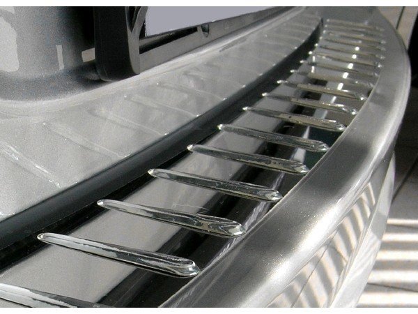 Mitsubishi Lancer 10 (07-) 5 дверн. накладка на задний бампер с силиконовыми вставками, к-кт 1шт.