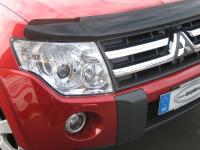 Mitsubishi Pajero 4 (06-) прозрачная защита фар, поликарбонат, комплект 2 шт.