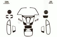 Ford Fiesta 2009-2017 декоративные накладки (отделка салона) под дерево, карбон, алюминий