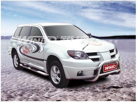 Mitsubishi Outlander (01-06) защита переднего бампера, труба из нержавеющей стали 63mm