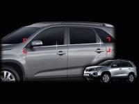 Kia Sorento (2009-) нижние хромированные молдинги окон пластиковые, комплект 4 шт.