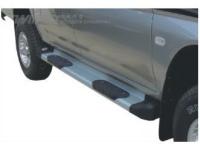 Mitsubishi L200 (06-) пороги - подножки боковые алюминиевые с подсветкой, длина 190 см