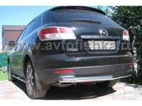 Mazda CX-9 защита заднего бампера, труба 70 мм