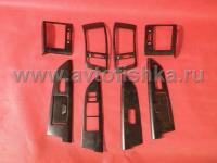 Toyota Land Cruiser 200 (08-) декор салона авто под дерево, дизайн под черное дерево, комплект 10 предметов