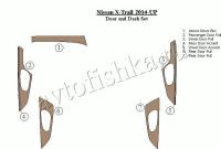 Nissan X-Trail 2014-UP декоративные накладки (отделка салона) под дерево, карбон, алюминий