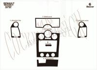 Renault Megane 2002-2009 декоративные накладки (отделка салона) под дерево, карбон, алюминий