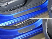 Kia Rio (17–) Накладки на пороги (лист шлифованный) 4шт