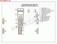 Suzuki Escudo (05-08) декоративные накладки под дерево или карбон (отделка салона), полный набор, STD 2DIN/навигация, АКпп , правый руль