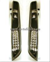 Ford Focus 2 (05-07) 3, 5 дв. хэтчбек фонари задние светодиодные черные, комплект 2 шт.