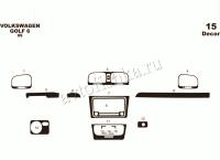 Volkswagen Golf 2009-2013 декоративные накладки (отделка салона) под дерево, карбон, алюминий