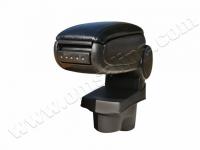 Peugeot 301 (12–) Подлокотник с боксом, чёрный (низ-фибер,верх-Abs - кожзам.)