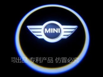 Лазерная подсветка Welcome со светящимся логотипом Mini в черном металлическом корпусе, комплект 2 шт.