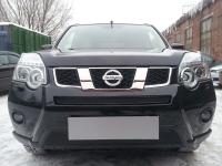 Nissan X-Trail (11–13) Защита радиатора Premium, чёрная, середина