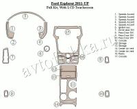 Декоративные накладки салона Ford Explorer 2011-н.в. с сенсорным экраном.