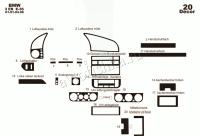 BMW 3 1994-1999 декоративные накладки (отделка салона) под дерево, карбон, алюминий