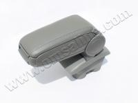 Peugeot 208 (12–) Подлокотник с боксом, серый (низ-фибер,верх-Abs - кожзам.)