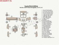 Toyota RAV4 (06-) декоративные накладки под дерево или карбон (отделка салона), полный набор, 2DIN Stereo/навигация, автоматичеcкий климат контроль , правый руль