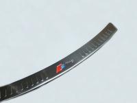 Audi Q5 (17–) Накладка на задний бампер, нерж., с логотипом