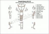 Декоративные накладки салона Hyundai Elantra 2011-н.в. полный набор, GLS Model, без подогрев сидений