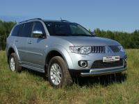 Mitsubishi Pajero Sport (08–) Защита передняя нижняя 75х42 мм