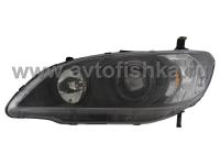 Honda Civic, Ferio (03-05) 4 дверн. седан фары передние линзовые черные, комплект 2 шт.