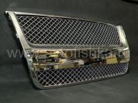 Ford Explorer (06-10) решетка переднего бампера и радиатора хромированная целиковая, дизайн Bentley, пластик