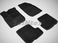 Renault Sandero (09–13) Коврики салона текстильные 3D, серые