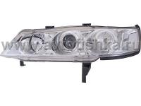 Honda Accord (94-97) фары передние линзовые хромированные, со светящимися ободками, комплект 2 шт.