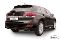 Защита заднего бампера Arbori d57 радиусная черная TOYOTA VENZA 2012-