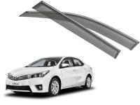 Toyota Corolla (13–) Дефлекторы боковых окон с хромированным молдингом, OEM стиль