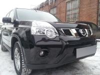 Nissan X-Trail (11–13) Защита радиатора Premium, чёрная, низ