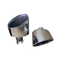 Насадки на глушитель RS4 для Audi A4 2016-2019 - хром/черный