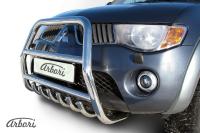 Защита передняя Arbori d76 высокая с защитой картера MITSUBISHI L-200 TRITON 2006-