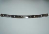 Nissan X-Trail (14–) Накладка на задний бампер, нерж., с логотипом