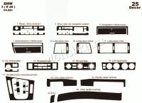 BMW 3 1999-2005 декоративные накладки (отделка салона) под дерево, карбон, алюминий
