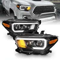 Toyota Tacoma (2016-2023) SR/SR5 передние фары чёрные с LED-трубкой