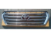 Toyota Land Cruiser 200 (12-15) передняя решетка радиатора, хром+серебро