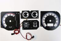 Mitsubishi Pajero, Montero 1999-2006 светодиодные шкалы (циферблаты) на панель приборов - дизайн 1