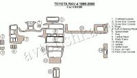 Декоративные накладки салона Toyota RAV-4 1998-2000 4 двери, 20 элементов.