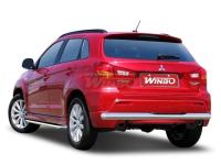 Mitsubishi ASX (10-) защита заднего бампера из нержавеющей стали