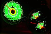 Toyota Supra MK4 светодиодные шкалы (циферблаты) на панель приборов - дизайн 3