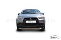 Защита переднего бампера Arbori d76+d57 двойная MITSUBISHI ASX 2010-2012