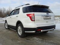 Ford Explorer (12–) Защита задняя (центральная короткая) 75х42 мм