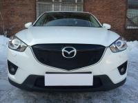 Mazda CX-5 (12–14) Защита радиатора, чёрная, верх (с парктроником)