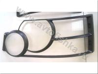 Range Rover Sport (05-) решетки передних фар черные, защита, комплект 2 шт.