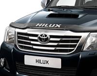 Toyota Hilux (12–) Дефлектор капота чёрный, с надписью