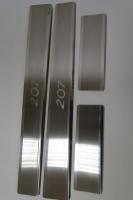 Peugeot 207 (06-) 5 дверн. накладки на внутренние пороги, к-кт 4шт.